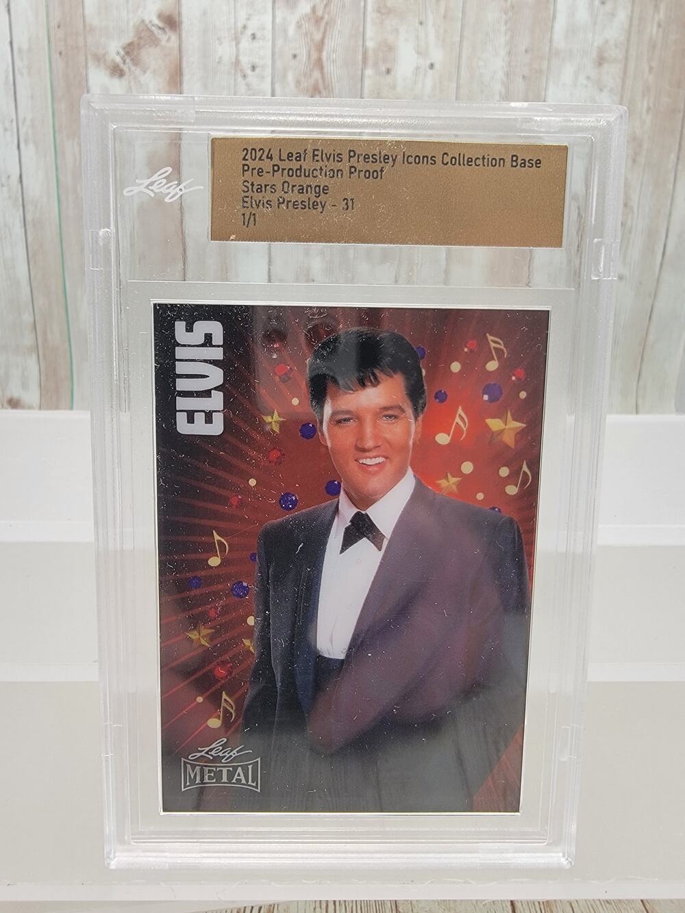 Leaf Elvis Presley #31 Icons Collection 1/1 Pre-Production Proof Stars Orange